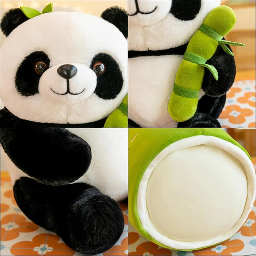 Panda en Peluche avec Tube Vert
