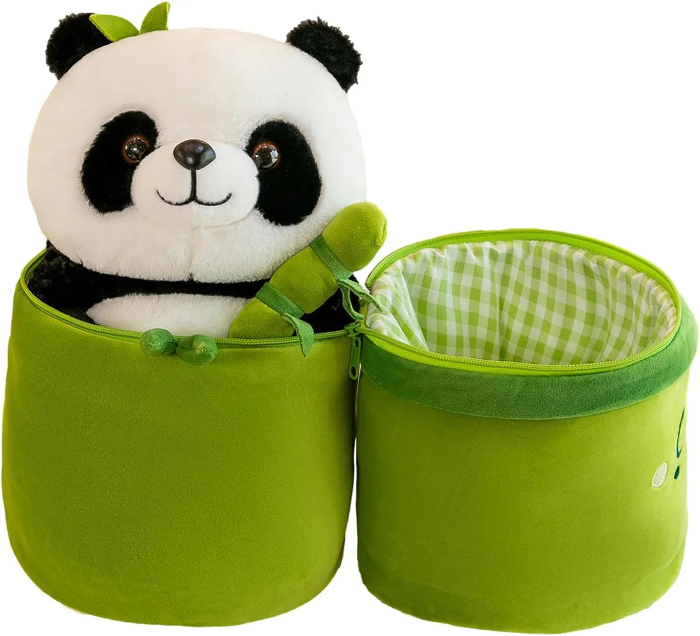 Panda en Peluche avec Tube Vert