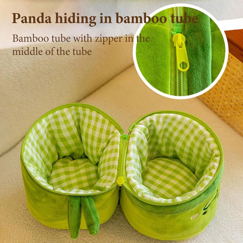 Panda en Peluche avec Tube Vert