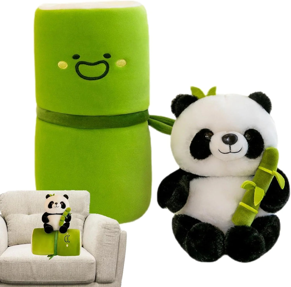 Panda en Peluche avec Tube Vert